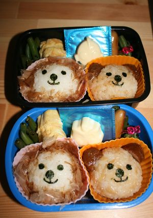 キャラ弁☆ライオンさん＆クマさん-レシピのメイン写真