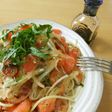 トマトと新玉ねぎの和風冷製パスタ