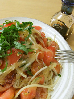 トマトと新玉ねぎの和風冷製パスタ-レシピのメイン写真