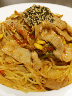 豚の生姜焼きパスタ-レシピのメイン写真