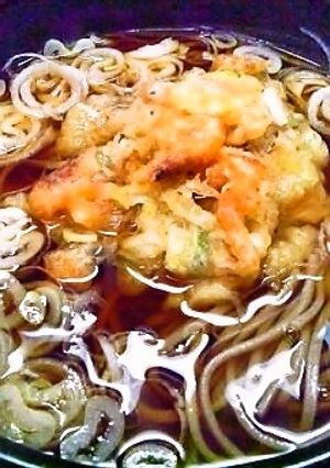 サクサク食感！立ち食い蕎麦屋の天婦羅そば-レシピのメイン写真