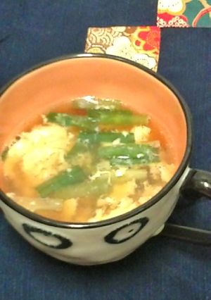 ＜覚書＞にら玉スープ-レシピのメイン写真