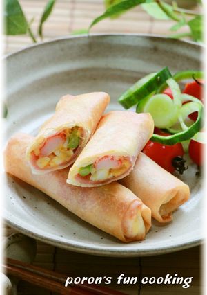 ✿タルタルカマンベール*揚げ焼き春巻き✿-レシピのメイン写真