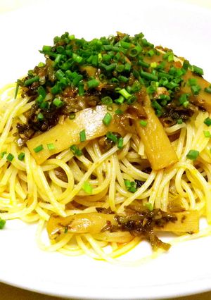 ラー油高菜スパゲッティー-レシピのメイン写真