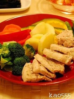 タジン鍋で蒸し豚&蒸し野菜-レシピのメイン写真