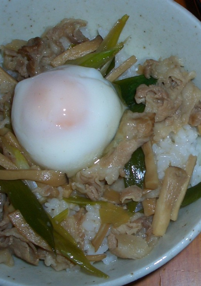 エリンギと豚切り落とし肉のすきやき丼-レシピのメイン写真