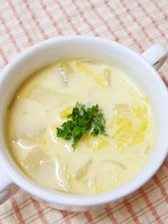 夏の!冷たい白菜のミルクカレースープ-レシピのメイン写真