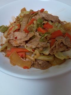 野菜もたっぷり!!豚肉のピリ辛味噌炒め-レシピのメイン写真
