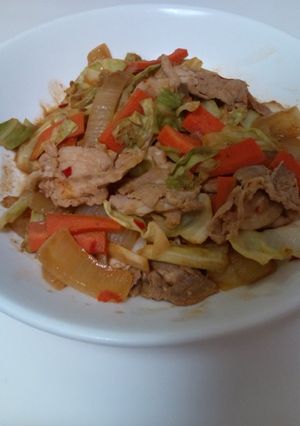 野菜もたっぷり!!豚肉のピリ辛味噌炒め-レシピのメイン写真