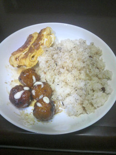照り焼き鶏肉団子つくね風飯-レシピのメイン写真
