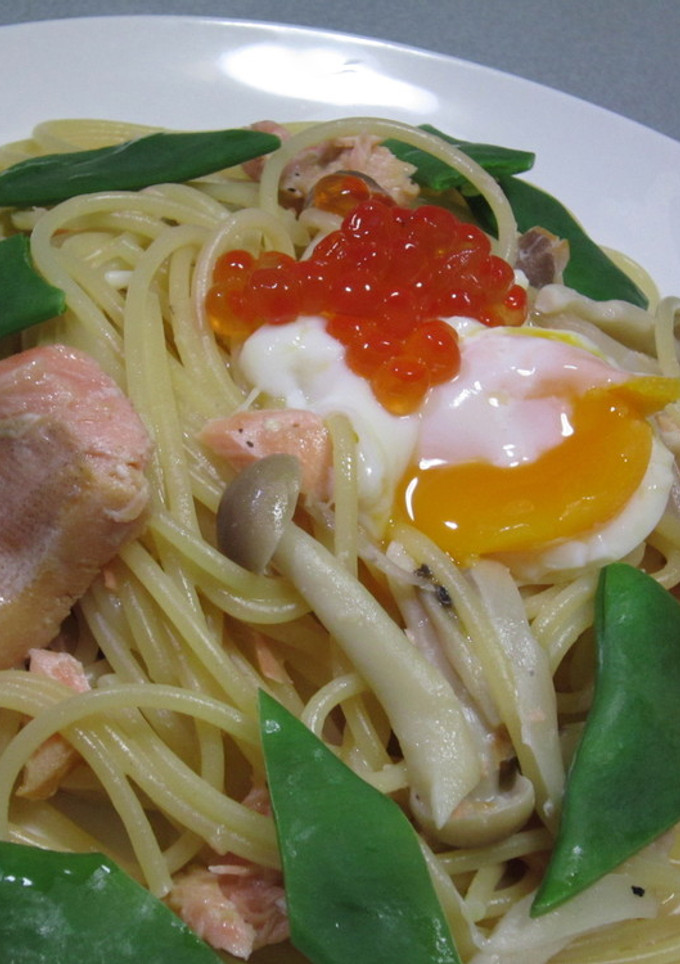サーモンといくらのとろとろクリームパスタ-レシピのメイン写真