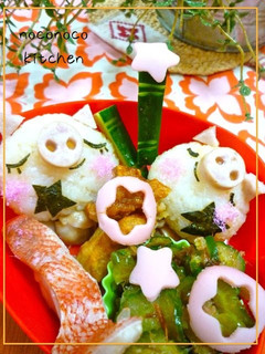 七夕に♪ぶたさん*キャラ弁*-レシピのメイン写真