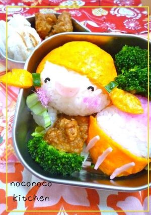 夏到来♪かき氷♪と女の子＊キャラ弁＊-レシピのメイン写真
