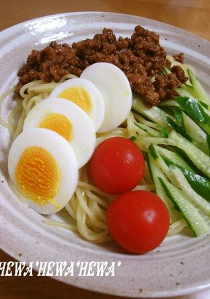 つけてみそ かけてみそ使用♡♥肉味噌冷麺-レシピのメイン写真