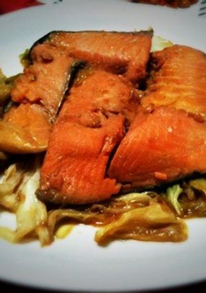 鮭とキャベツの煮つけ-レシピのメイン写真
