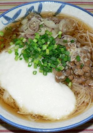 とろろと納豆のぶっかけそうめん-レシピのメイン写真
