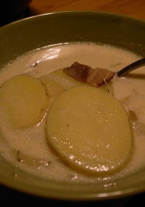 沸騰させちゃダメ！豆乳ポテトスープ-レシピのメイン写真