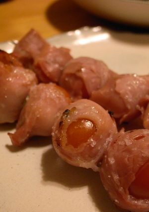 実は生ハム＾＾ベーコントマトの串焼き-レシピのメイン写真