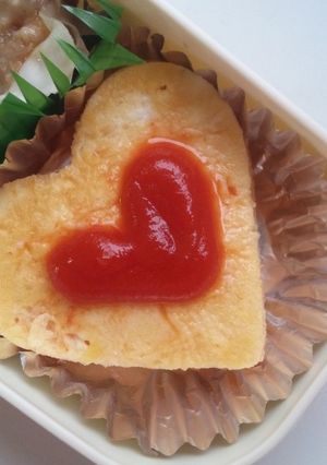 簡単！お弁当に☆ハート卵のミルフィーユ☆-レシピのメイン写真