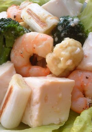 エビとブロッコリーと豆腐の塩麹あんかけ-レシピのメイン写真
