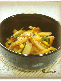 = かぼちゃとさつま揚げの炒め煮 =-レシピのメイン写真