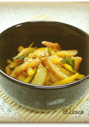 = かぼちゃとさつま揚げの炒め煮 =-レシピのメイン写真