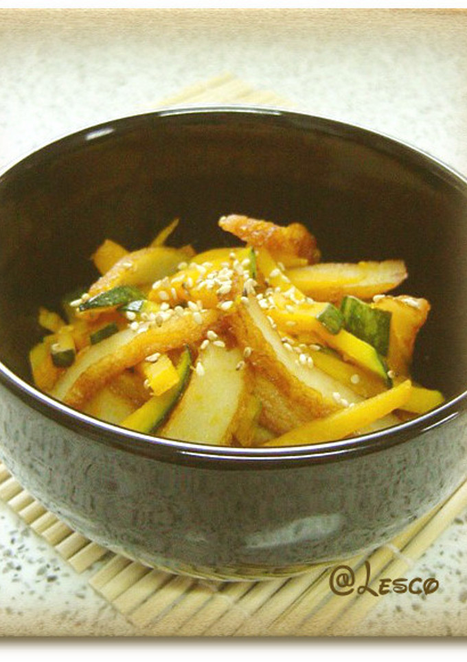 = かぼちゃとさつま揚げの炒め煮 =-レシピのメイン写真