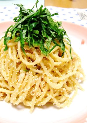 ✿たらこのバター醤油パスタ～大葉のせ～✿-レシピのメイン写真