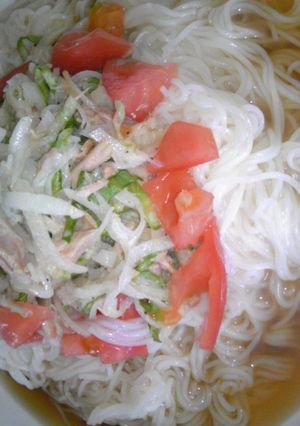 大根のしゃきしゃきサラダそうめん♪-レシピのメイン写真