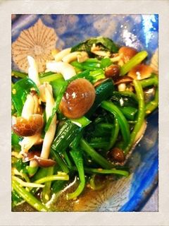 小松菜、にら、しめじの和え物-レシピのメイン写真