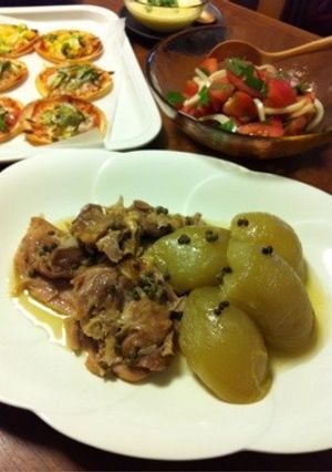 鶏肉と新タマネギの山椒煮-レシピのメイン写真