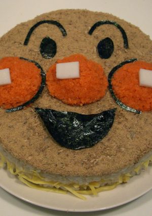 お祝いにも！アンパンマン寿司ケーキ☆-レシピのメイン写真