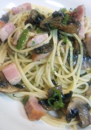 マッシュルームとベーコンのお醤油パスタ-レシピのメイン写真