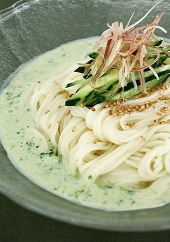 ひやむぎのきゅうりと豆乳仕立て-レシピのメイン写真