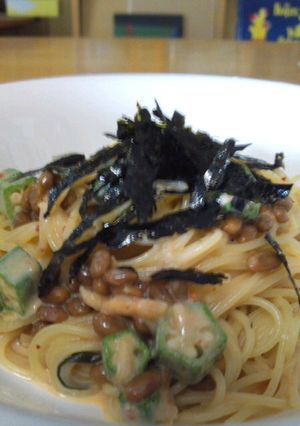 カスピ海ヨーグルトの納豆キムチパスタ-レシピのメイン写真