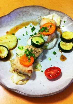*★夏野菜と鮭ムニエル　ニンニク醤油味☆-レシピのメイン写真