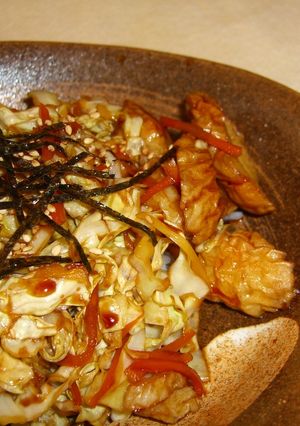 キャベツとちくわの甘辛丼。-レシピのメイン写真