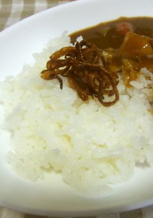 カリカリ玉ねぎをのせて♡お洒落カレー-レシピのメイン写真