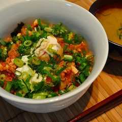 รูปของ まぐろのネバネバ元気丼！！