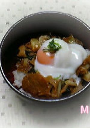 その日あるお野菜で!みそ豚丼-レシピのメイン写真