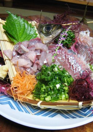冷涼感な鯵の刺身-レシピのメイン写真