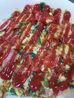 簡単トマトとほうれん草のチーズオムレツ-レシピのメイン写真