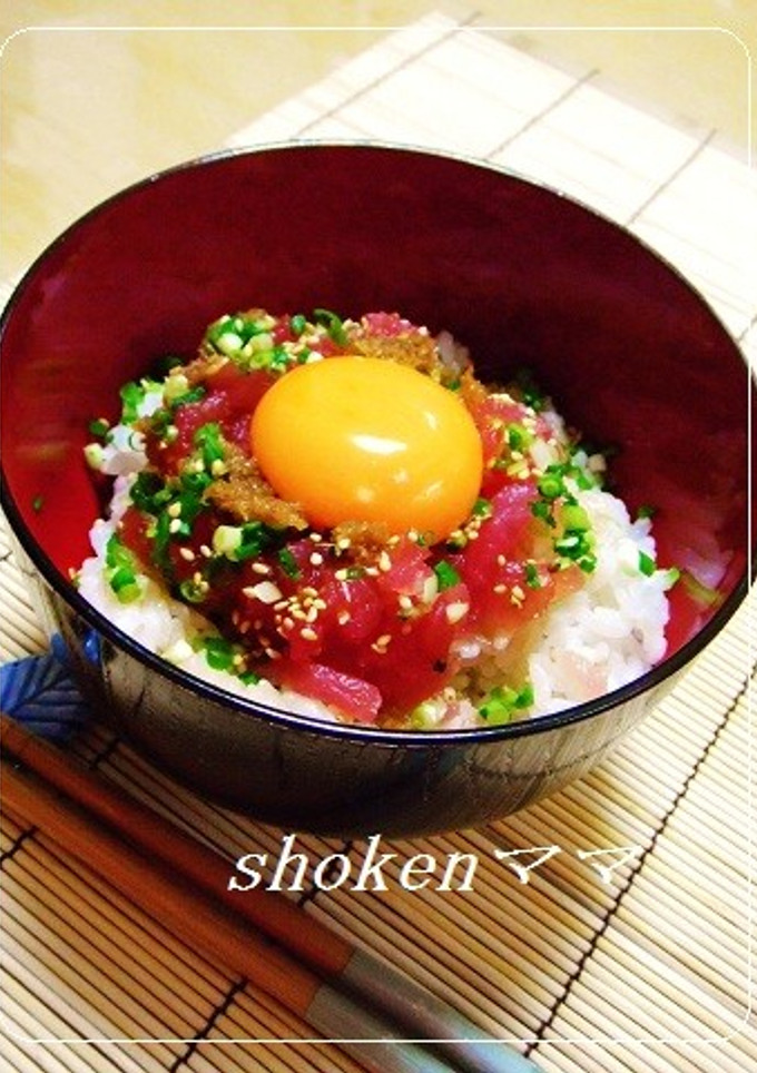 超簡単！まぐろのたたき丼ユッケ風♪-レシピのメイン写真