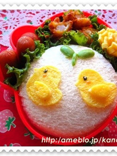 【キャラ弁】ひよこサンドイッチのお弁当-レシピのメイン写真