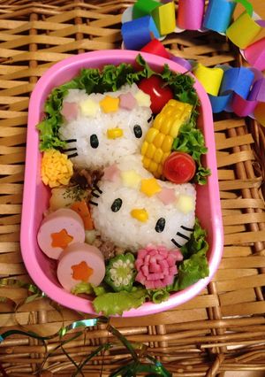 キャラ弁に*たなばたキティちゃん-レシピのメイン写真