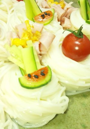 七夕！スイカ胡瓜-レシピのメイン写真