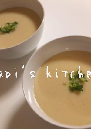 豆乳でヘルシー❤葱×葱の和風ポタージュ-レシピのメイン写真