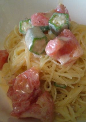 カスピ海ヨーグルトとトマトの冷製パスタ-レシピのメイン写真