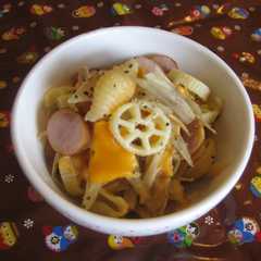 炒めごぼうとマカロニのとろ～りチーズ和え-レシピのメイン写真