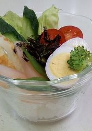 新生姜で簡単さっぱり カップサラダ寿司-レシピのメイン写真